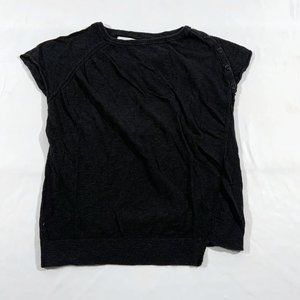 Women’s ZADIG &VOLTAIRE Wool Sleeveless Pullover Asymmetric Black Sweater Top XS